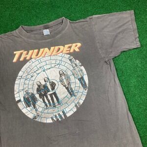Vintage Thunder Band Shirt Mens‎ XL Gray 1994 1995 Concert Tour Promo Rock 90s